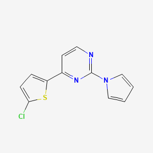 molecular formula C12H8ClN3S B2434996 4-(5-chloro-2-thienyl)-2-(1H-pyrrol-1-yl)pyrimidine CAS No. 860788-63-2