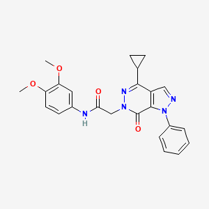 molecular formula C24H23N5O4 B2434999 2-(4-cyclopropyl-7-oxo-1-phenyl-1H-pyrazolo[3,4-d]pyridazin-6(7H)-yl)-N-(3,4-dimethoxyphenyl)acetamide CAS No. 1105225-11-3