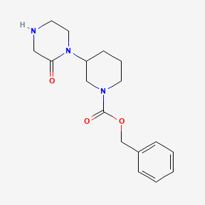 molecular formula C17H23N3O3 B2435006 Benzyl 3-(2-oxopiperazin-1-yl)piperidine-1-carboxylate CAS No. 2287287-79-8