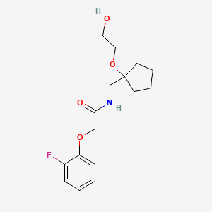 molecular formula C16H22FNO4 B2435007 2-(2-氟苯氧基)-N-((1-(2-羟乙氧基)环戊基)甲基)乙酰胺 CAS No. 2189497-75-2