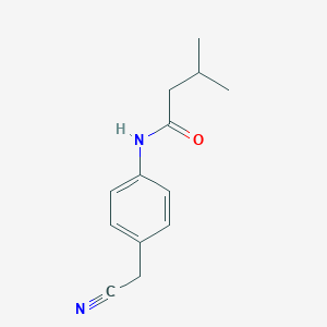 molecular formula C13H16N2O B243501 N-[4-(cyanomethyl)phenyl]-3-methylbutanamide 