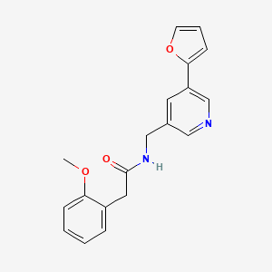 N-((5-(furan-2-yl)pyridin-3-yl)methyl)-2-(2-methoxyphenyl)acetamide
