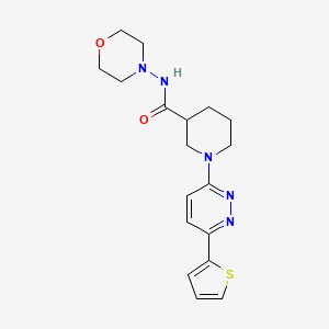 molecular formula C18H23N5O2S B2435031 N-morpholino-1-(6-(thiophen-2-yl)pyridazin-3-yl)piperidine-3-carboxamide CAS No. 1251543-90-4