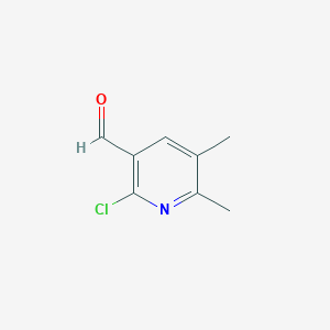 molecular formula C8H8ClNO B2435033 2-Chloro-5,6-dimethylnicotinaldehyde CAS No. 65176-92-3