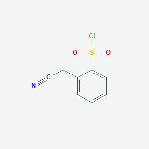 molecular formula C8H6ClNO2S B2435038 2-(Cyanomethyl)benzene-1-sulfonyl chloride CAS No. 27350-00-1
