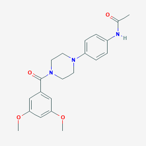 N-{4-[4-(3,5-dimethoxybenzoyl)-1-piperazinyl]phenyl}acetamide