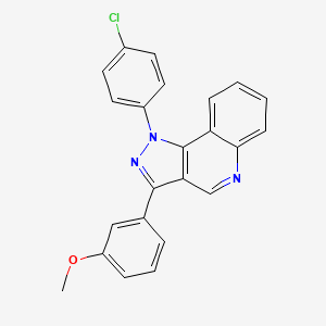 molecular formula C23H16ClN3O B2435042 1-(4-chlorophenyl)-3-(3-methoxyphenyl)-1H-pyrazolo[4,3-c]quinoline CAS No. 901268-39-1
