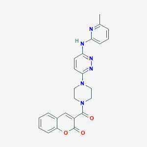 molecular formula C24H22N6O3 B2435050 3-(4-(6-((6-methylpyridin-2-yl)amino)pyridazin-3-yl)piperazine-1-carbonyl)-2H-chromen-2-one CAS No. 1021114-73-7