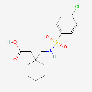 [1-({[(4-Chlorophenyl)sulfonyl]amino}methyl)cyclohexyl]acetic acid