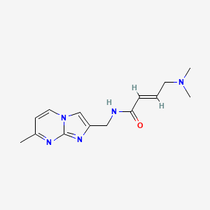 (E)-4-(Dimethylamino)-N-[(7-methylimidazo[1,2-a]pyrimidin-2-yl)methyl]but-2-enamide
