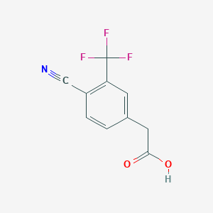 molecular formula C10H6F3NO2 B2435058 [4-Cyano-3-(trifluoromethyl)phenyl]acetic acid CAS No. 1402446-14-3