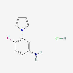 4-Fluoro-3-pyrrol-1-ylaniline;hydrochloride