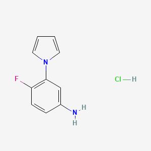 molecular formula C10H10ClFN2 B2435061 4-Fluoro-3-pyrrol-1-ylaniline;hydrochloride CAS No. 2580238-51-1