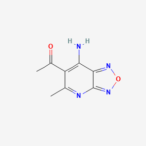 molecular formula C8H8N4O2 B2435072 1-(7-Amino-5-methyl[1,2,5]oxadiazolo[3,4-b]pyridin-6-yl)ethanone CAS No. 156463-83-1