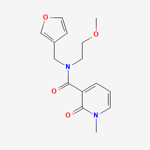 molecular formula C15H18N2O4 B2435073 N-(furan-3-ylmethyl)-N-(2-methoxyethyl)-1-methyl-2-oxo-1,2-dihydropyridine-3-carboxamide CAS No. 1421494-11-2