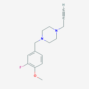 molecular formula C15H19FN2O B2435077 1-[(3-Fluoro-4-methoxyphenyl)methyl]-4-(prop-2-yn-1-yl)piperazine CAS No. 1240847-20-4