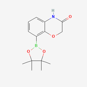 molecular formula C14H18BNO4 B2435080 3-Oxo-3,4-dihydro-2H-benzo[b][1,4]oxazine-8-boronic Acid Pinacol Ester CAS No. 1551418-99-5