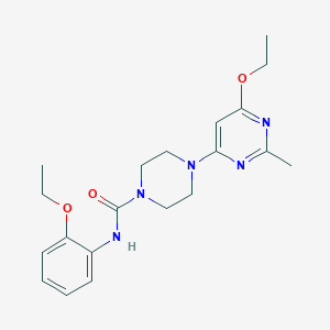 molecular formula C20H27N5O3 B2435082 4-(6-ethoxy-2-methylpyrimidin-4-yl)-N-(2-ethoxyphenyl)piperazine-1-carboxamide CAS No. 946249-32-7