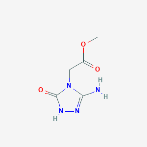 molecular formula C5H8N4O3 B2435088 2-(3-氨基-5-氧代-1H-1,2,4-三唑-4-基)乙酸甲酯 CAS No. 2470437-20-6