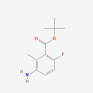 molecular formula C12H16FNO2 B2435098 Tert-butyl 3-amino-6-fluoro-2-methylbenzoate CAS No. 2248326-00-1