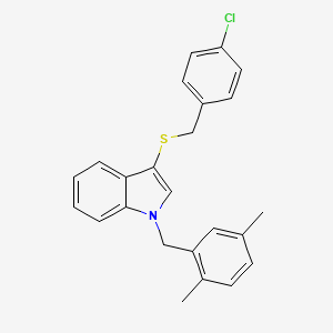 3-((4-chlorobenzyl)thio)-1-(2,5-dimethylbenzyl)-1H-indole