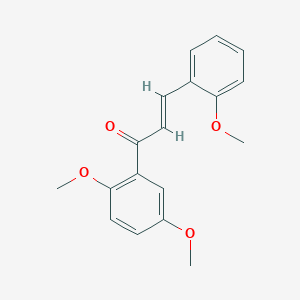 molecular formula C18H18O4 B2435104 (2E)-1-(2,5-Dimethoxyphenyl)-3-(2-methoxyphenyl)prop-2-en-1-one CAS No. 854835-27-1