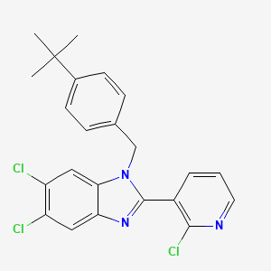 1-[4-(tert-butyl)benzyl]-5,6-dichloro-2-(2-chloro-3-pyridinyl)-1H-1,3-benzimidazole