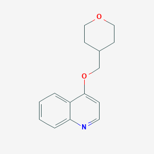 molecular formula C15H17NO2 B2435115 4-[(Oxan-4-yl)methoxy]quinoline CAS No. 2175979-54-9