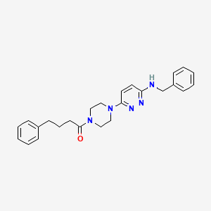 molecular formula C25H29N5O B2435124 1-(4-(6-(Benzylamino)pyridazin-3-yl)piperazin-1-yl)-4-phenylbutan-1-one CAS No. 898434-45-2