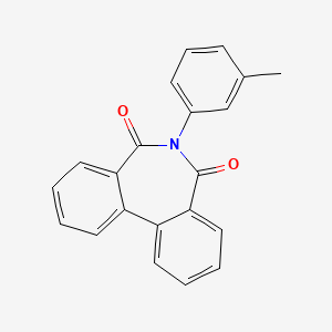 molecular formula C21H15NO2 B2435125 6-(3-甲基苯基)苯并[d][2]苯并氮杂卓-5,7-二酮 CAS No. 73189-67-0