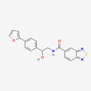 molecular formula C19H15N3O3S B2435131 N-{2-[4-(furan-2-yl)phenyl]-2-hydroxyethyl}-2,1,3-benzothiadiazole-5-carboxamide CAS No. 2097914-00-4