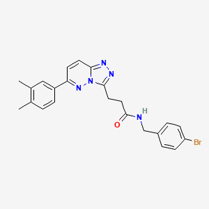 molecular formula C23H22BrN5O B2435137 N-(4-bromobenzyl)-3-(6-(3,4-dimethylphenyl)-[1,2,4]triazolo[4,3-b]pyridazin-3-yl)propanamide CAS No. 1189934-56-2