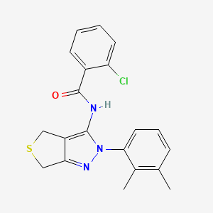 2-chloro-N-[2-(2,3-dimethylphenyl)-4,6-dihydrothieno[3,4-c]pyrazol-3-yl]benzamide