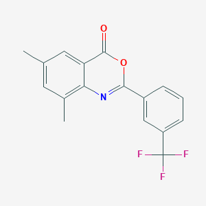 molecular formula C17H12F3NO2 B2435147 6,8-dimethyl-2-[3-(trifluoromethyl)phenyl]-4H-3,1-benzoxazin-4-one CAS No. 329080-28-6