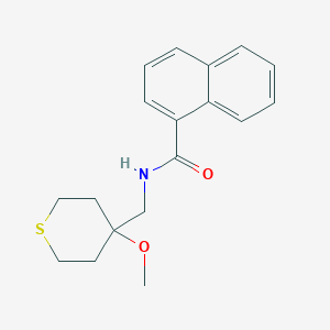 molecular formula C18H21NO2S B2435153 N-((4-methoxytetrahydro-2H-thiopyran-4-yl)methyl)-1-naphthamide CAS No. 2034244-35-2