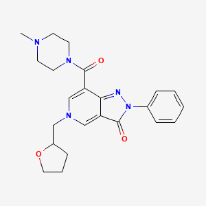7-(4-methylpiperazine-1-carbonyl)-2-phenyl-5-((tetrahydrofuran-2-yl)methyl)-2H-pyrazolo[4,3-c]pyridin-3(5H)-one