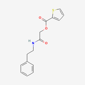 molecular formula C15H15NO3S B2435168 [(2-苯乙基)氨基甲酰基]甲基噻吩-2-羧酸酯 CAS No. 380191-70-8