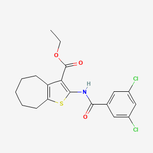 ethyl 2-(3,5-dichlorobenzamido)-5,6,7,8-tetrahydro-4H-cyclohepta[b]thiophene-3-carboxylate