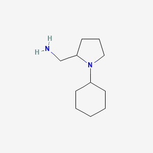 molecular formula C11H22N2 B2435180 1-Cyclohexyl-2-aminomethyl-pyrrolidine CAS No. 54929-86-1