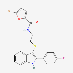 5-bromo-N-[2-[[2-(4-fluorophenyl)-1H-indol-3-yl]sulfanyl]ethyl]furan-2-carboxamide