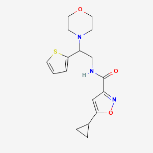 5-cyclopropyl-N-[2-(morpholin-4-yl)-2-(thiophen-2-yl)ethyl]-1,2-oxazole-3-carboxamide