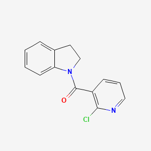 molecular formula C14H11ClN2O B2435193 (2-Chloro-3-pyridinyl)(2,3-dihydro-1H-indol-1-yl)-methanone CAS No. 557781-56-3