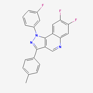 molecular formula C23H14F3N3 B2435195 7,8-difluoro-1-(3-fluorophenyl)-3-(4-methylphenyl)-1H-pyrazolo[4,3-c]quinoline CAS No. 901246-87-5