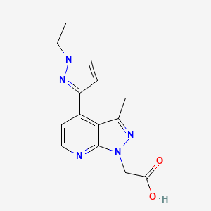 2-(4-(1-Ethyl-1H-pyrazol-3-yl)-3-methyl-1H-pyrazolo[3,4-b]pyridin-1-yl)acetic acid