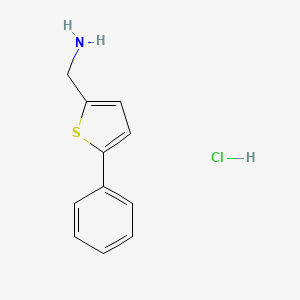 molecular formula C11H12ClNS B2435199 (5-Phenylthiophen-2-yl)methanamine hydrochloride CAS No. 1216555-30-4