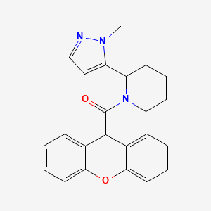 molecular formula C23H23N3O2 B2435208 [2-(2-Methylpyrazol-3-yl)piperidin-1-yl]-(9H-xanthen-9-yl)methanone CAS No. 2309347-33-7