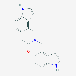 molecular formula C20H19N3O B243521 N,N-bis(1H-indol-4-ylmethyl)acetamide 