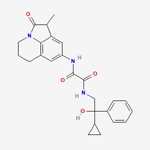 molecular formula C25H27N3O4 B2435210 N1-(2-cyclopropyl-2-hydroxy-2-phenylethyl)-N2-(1-methyl-2-oxo-2,4,5,6-tetrahydro-1H-pyrrolo[3,2,1-ij]quinolin-8-yl)oxalamide CAS No. 1421529-82-9