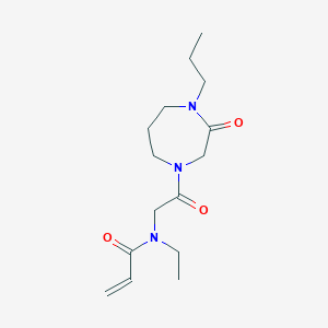 N-Ethyl-N-[2-oxo-2-(3-oxo-4-propyl-1,4-diazepan-1-yl)ethyl]prop-2-enamide