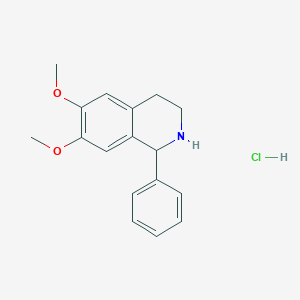 molecular formula C17H20ClNO2 B2435218 6,7-Dimethoxy-1-phenyl-1,2,3,4-tetrahydro-isoquinoline hydrochloride CAS No. 63768-20-7